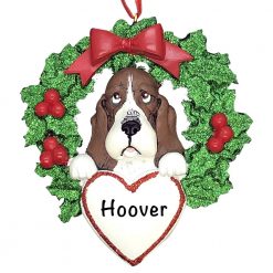 Basset Hound Dog Personalized Christmas Ornament