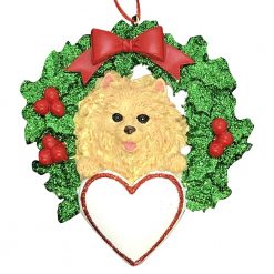 Pomeranian Dog Personalized Christmas Ornament Blank
