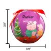 Peppa Pig Purple Ball Personalized Christmas Ornament