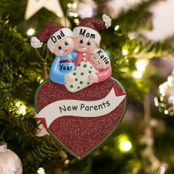 Personalized New Parents Christmas Ornament