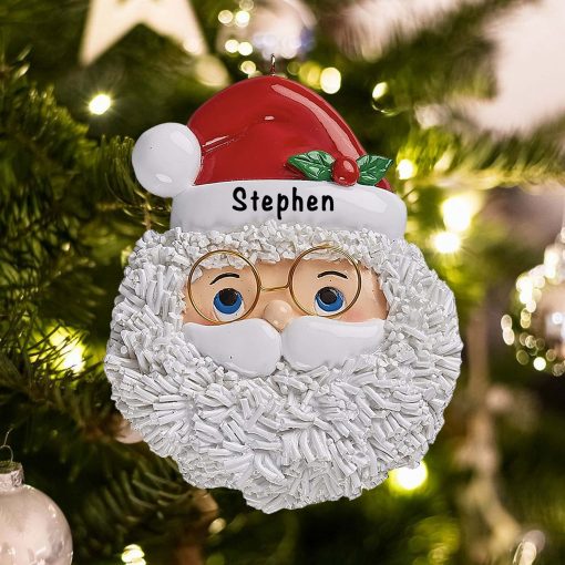 Personalized Santa Face Christmas Ornament