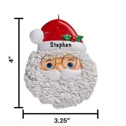 Santa Face Personalized Christmas Ornament