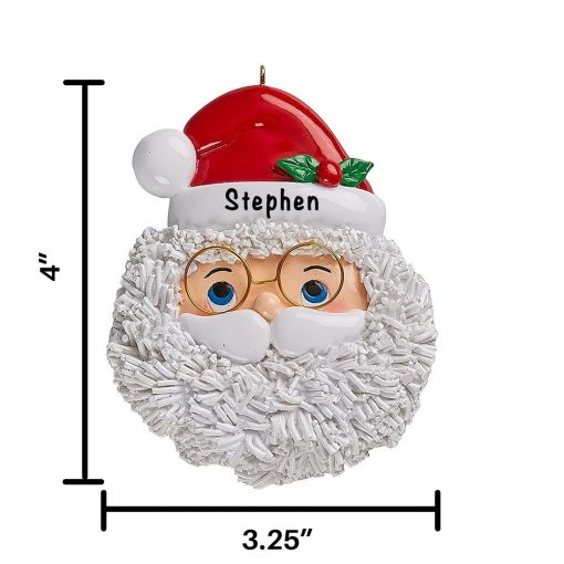 Santa Face Personalized Christmas Ornament