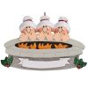 Fire Pit Family of 3 Personalized Ornament Blank