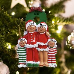 Personalized Christmas Eve Ethnic Family Christmas Ornament