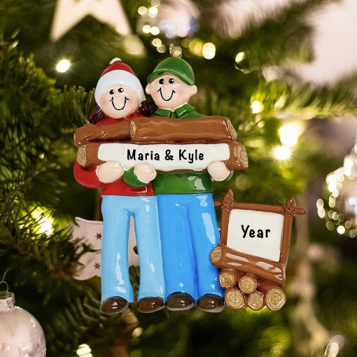 Personalized Great Outdoors Couple Christmas Ornament