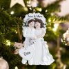 Personalized Lesbian Gay Couple Wedding Christmas Ornament