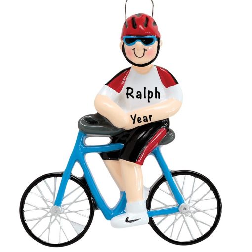 Cycling Guy Personalized Ornament