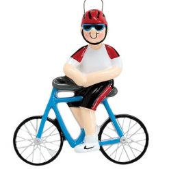 Cycling Guy Personalized Ornament Blank