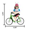Cycling Girl Personalized Christmas Ornament
