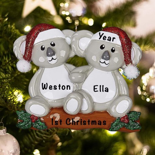 Personalized Koala Couple Christmas Ornament