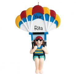 Parasailing Girl Personalized Ornament