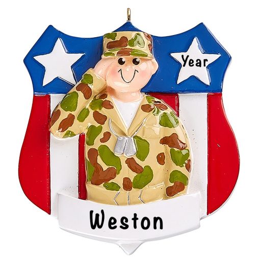 Army Military Personalized Ornament