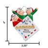 Game Night Family of 3 Personalized Christmas Ornament