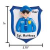 Police Man Personalized Christmas Ornament