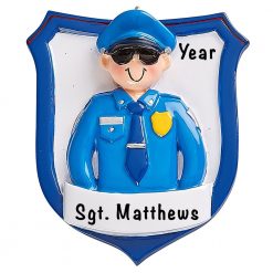 Police Officer Man Personalized Ornament