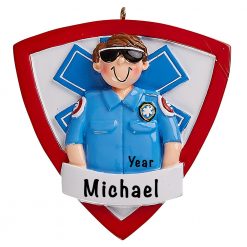 EMT Paramedic Guy Personalized Ornament