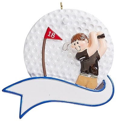 Golf Swing Guy Personalized Ornament Blank