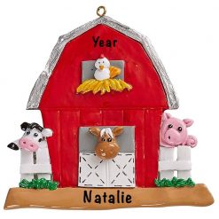 Farmyard Barn Animals Personalized Ornament