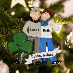 Personalized Love in Ireland Couple Christmas Ornament