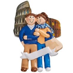 Love in Rome Italy Couple Personalized Ornament Blank