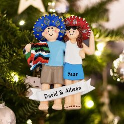Personalized Love in Mexico Couple Christmas Ornament
