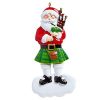Scottish Bagpipes Santa Personalized Ornament Blank