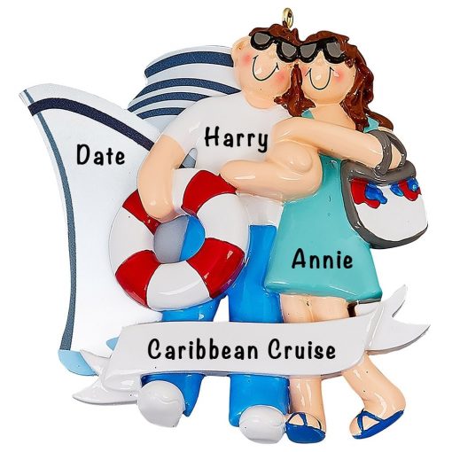 Love On A Cruise Ship Couple Personalized Ornament