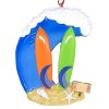 Personalized Surboard Couple Christmas Ornament Blank