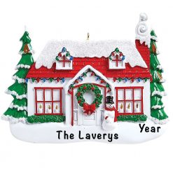 Christmas House Personalized Ornament