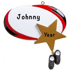 Rugby Star Personalized Ornament
