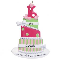 Sweet 16 Cupcake Personalized Ornament