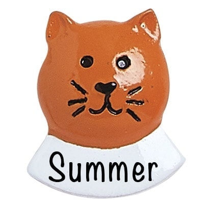 Orange Cat Add On Personalized Ornament