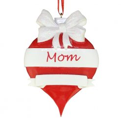 Mom Red Ornament Personalized Christmas Ornament