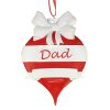 Dad Red Ornament Personalized Christmas Ornament Blank