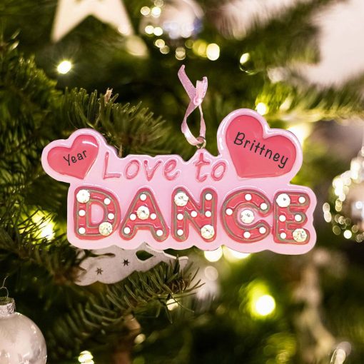 Personalized Love to Dance Christmas Ornament