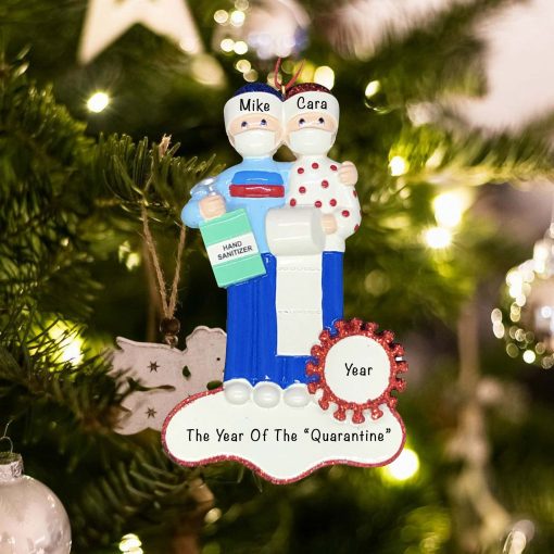 Personalized Coronavirus Couple Survival Kit Christmas Ornament