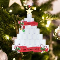 Personalized Toilet Roll Tree Coronavirus Covid Christmas Ornament