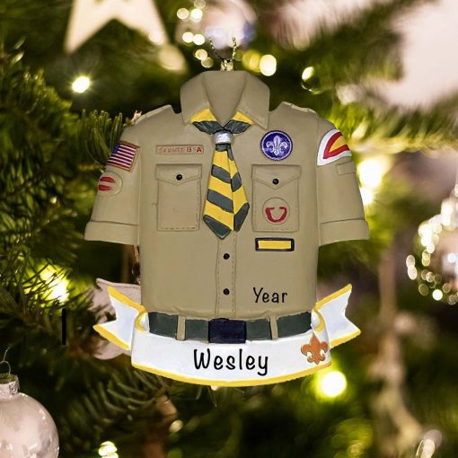 Personalized Boy Scout Christmas Ornament