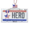 Veteran Hero License Plate Personalized Christmas Ornament