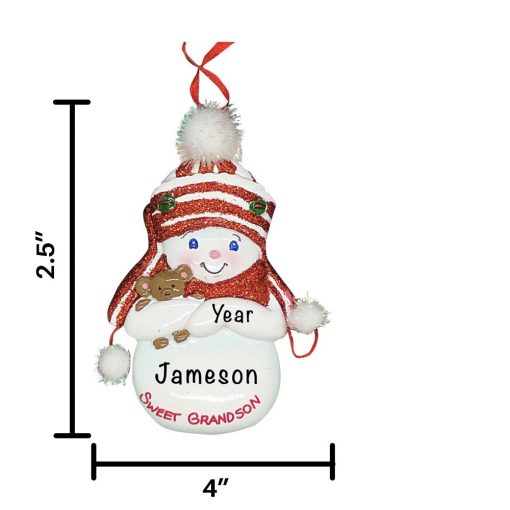 Personalized Sweet Grandson Christmas Ornament