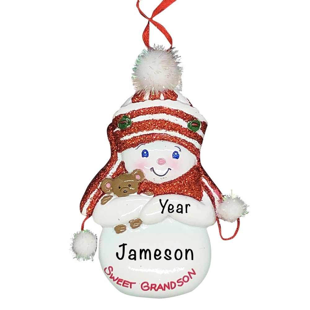 Grandson Personalized Christmas Ornament Free Personalization