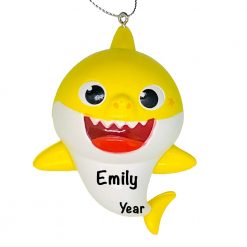 Baby Shark Yellow Personalized Christmas Ornament