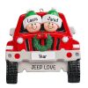 Jeep Couple SUV Personalized Christmas Ornament