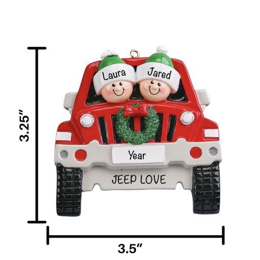 SUV Jeep Couple Christmas Ornament