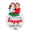 First Christmas Engaged Personalized Christmas Ornament - Blank