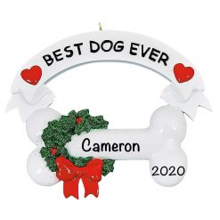 Best Dog Ever Personalized Christmas Ornament