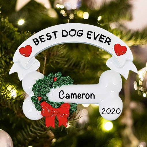 Best Dog Ever Personalized Christmas Ornament