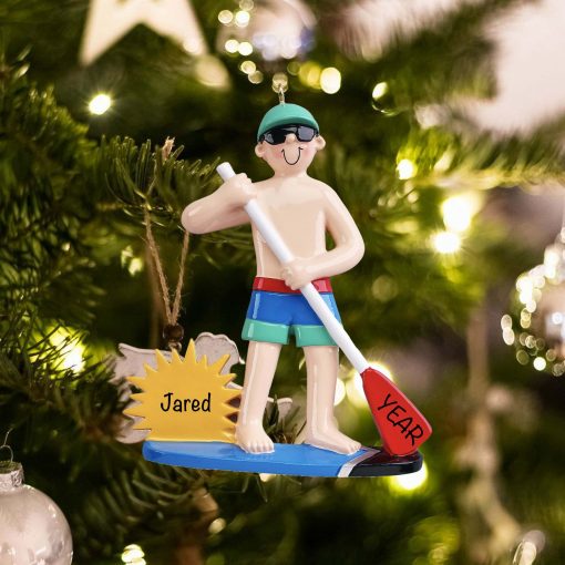 SUP Paddle Board Boy Christmas Orament