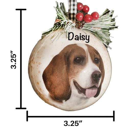Beagle Decoupage Christmas Ornament